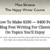 The Happy Writer Course – Mike Shreeve