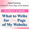 What to Write for Every Page of My Website Bundle – Isabel Kateman